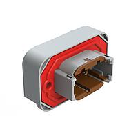 Amphenol SINE Systems ATM15-08PD-BM01 Connectors Str Flng Mnt PCB Rcp 8POS Gry Gld Cont D