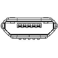 Adam Tech MCR-B-S-V-SMT-P-CS1-10-PP-T/R Micro USB Type B Connectors MICRO USB, TYPE B, VERTICAL, SUR