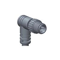 Amphenol LTW 8-04AMMM-SR7A04 Sensor Cables / Actuator Cables M8 Circular Metric Connector, A Code, Metal, 3A, 04 pins, Male Connector, Male Contact, Right Angle, Screw Thread, Overmolded, Length 4000mm, IP67 Mated