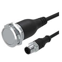 EAO 82-665A.1000 Anti-Vandal Pushbutton.momentary.22mm.stainless steel SUS 316L.flush/flat.Ag.Cable 200mm with M12 Connector