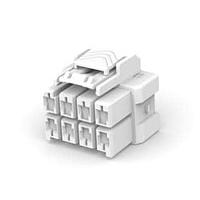 AMP Connectors - TE Connectivity 1-1971776-4 Wire Housings 2 x 4 PBT-A Plug Hsg