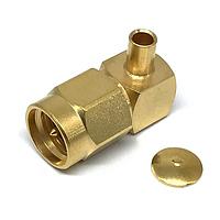 Radiall R125153000 Connectors SMA / RIGHT ANGLE PLUG SOLER TYPE CABLE .085