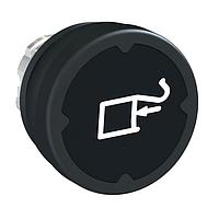 SCHNEIDER ZB4BC28040 Sealed 22MM HARSH PB, BLACK W/ MARKING