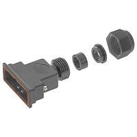 HARTING 09670500439 Two Piece Backshell 50P HOOD TOP ENTRY BLACK THERMOPLASTIC