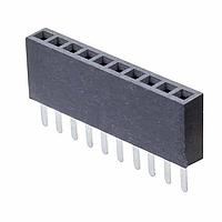 Harwin M50-3031042 Receptacle 10 WAY SIL VERT PC TAIL SKT