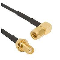 Amphenol RF 135111-02-12.00 RF Cable Assemblies SMA St BH JK to R/A Plug RG-174/U 12in