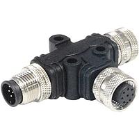 Bulgin PXPPVC12TSFM12AFBIFB T-Adapter M12 A-Coding 12 Pins T Splitter(M12