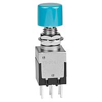 NKK Switches EB2061P-CG Light Touch Switches SPDT ON(ON) .394 BLU CAP 3A PC TERMINALS