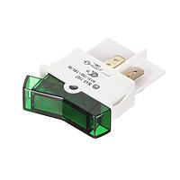 Marquardt Switches Inc 1640.1107 Rocker Switch 1.5A 250VAC DPST Green Neon Lamp