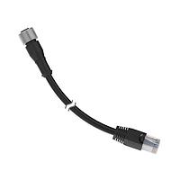 Banner Engineering STPF-M12-806 Sensor Cables / Actuator Cables Cordset: Double Ended A-Code M12 to RJ45; 4-pin Straight Female; 8-pin Straight Male Connectors with Shield; 1.83 m (6 ft) Black PVC Jacket; Nickel-Plated Brass Coupling Nut