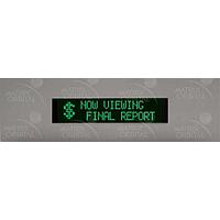 Matrix Orbital BLC2021-AL-FG PC Bay Inserts, LCD Characters 20x2 Grn Txt Blk B/G B/G Slvr Brk No Key