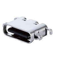 Same Sky (formerly CUI Devices) UJ20-C-H-G-MSMT-4-P16-TR USB Type C Type C,2.0, Horizontal, Gold plated 3u, Mid Surface Mount 1.86mm, 16 pin, T&R