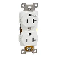 Square D SQR42204WH Sockets WR/TR 20A DUPLEX OUTLET COMM WH