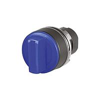 EAO 46-2W19.1CJ0.004 Knob Actuator, oe 22.3 mm, oe 30 mm, illuminative, Blue, short, round, Black, Plastic, Maintained - Rest - Maintained, IP65, IK03