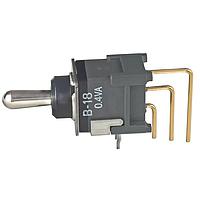 NKK Switches B18JV Toggle Switches (ON)OFF(ON) .248 BAT VERTICAL PC .4VA