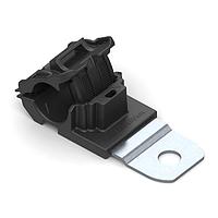 HellermannTyton 151-01953 Ratchet Clamp Ratchet P-Clamp, 0.52 - 0.77" Bundle Dia, 180 Long, 0.41" Hole Dia, PA66HIRHSUV/SS304, Black, 200/ctn