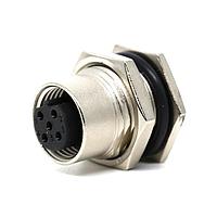 Amphenol LTW M12B-05PFFP-SF8001 Sensor Cables / Actuator Cables M12 Circular Metric Connector, B Code, Metal, 4A, 05 pins, Female Connector, Female Contact, Hexagonal, PG9, Screw Thread, PCB 180 , Receptacle, Front Fastened, Panel Thickness 4.5, IP68 / IP69K