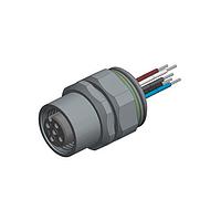 Amphenol CONEC 43-01053 Circular Metric Connectors FML SCKT M12X1 SKT W/WIRES FRNT MNT