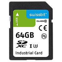 Swissbit SFSD064GL2AM1TO-I-6F-221-STD SD Cards Industrial SD Card, S-50, 64 GB, 3D TLC Flash, -40C to +85C
