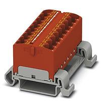 PHOENIX CONTACT 3273706 Push-In Distribution Block PTFIX 18X4-NS35A RD