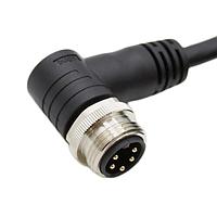 Bulgin PXPTPU78RAM05ACL020PUR Sensor Cables / Actuator Cables 5 Contacts 7/8" Right Angled Male 2m Cable