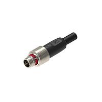 Lumberg Automation PP12M-MSSV8X-0478-0500 Sensor Cables / Actuator Cables M12 pigtail, Push Pull, Industrial CAT 7, PUR black cable, shielded, male, straight, X-coded, 8-Pin, 4x2x0.14mm, twisted pairs, PoE+