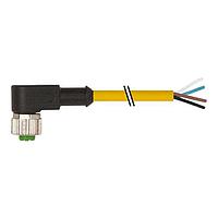 Murrelektronik 7000-12341-0140500 Connectors M12 female 90 with cable, PVC 4x0.34 ye UL/CSA 5m