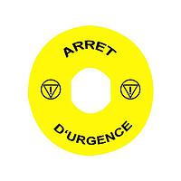 SCHNEIDER ZBY8130 Switch Hardware FRENCH LANGUAGE E-STOP PLATE