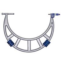 MOORE & WRIGHT MW220-01DDL Large Adjustable External Digital Micrometer (300-400mm, 0.001mm)