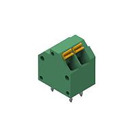 Wurth Elektronik 691409320002 Fixed Terminal Blocks WR-TBL 3.81mm pitch Modular THT Green 45 deg Dual Pin cable entry Screwless Push In 2P