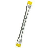 Menda 35698 Anti-Static Control Products ESD BRUSH, DISSIPATIVE, ROUND ALUMINUM HANDLE, YELLOW NYLON, HARD BRISTLES, DOUBLE-SIDED, 1/2 IN