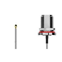 GCT (Global Connector Technology) CABLE 262 RF-050-1 RF Cable Assemblies I-Pex MHF I2N STR BHJck, R Mt, wO-Ring. 50mm. RG178, Brwn