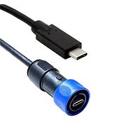 Bulgin PXP4041/C/C/1M00 USB Pre-Wired C-Type USB V3.2 Cable 1meter