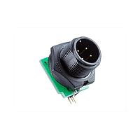 Amphenol LTW BD-08PMMR-LC7001 Standard Circular Connector Ceres, Standard Size, Plastic, 5A, 08 pins, Male Connector, Male Contact, Circular, 2 Points Lock, PCB 90, Receptacle, IP67