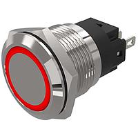 EAO 82-5151.0113 Anti-Vandal 82-5151.0113.indicator.-.19 mm.stainless steel.flush/flat.ring.red.12 V.soldering terminal
