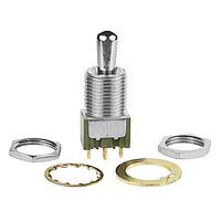 NKK Switches M2013BB1G01 Toggle Switches ON-OFF-ON .45 BAT 12MM BUSHNG SLDR LUG