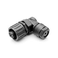 Amphenol Tuchel C016 20F003 100 12 Connectors 3+PE FEM R/A BLK SCREW SILVER CONTACT