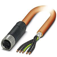 PHOENIX CONTACT 1414797 Sensor Cables / Actuator Cables 5POS Power Cable Orange 3m