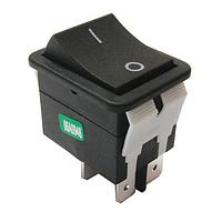 E-Switch WB24GD1100 High Current Rocker Switch ROCKER, 20A 125VAC, DPDT On-On, Panel Mount, Snap-In Quick Connect - 0.250"