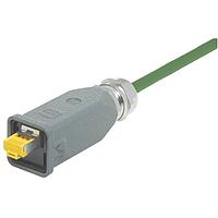 HARTING 09485252165100 Cat 6 Han 3A Metal RJ45 Cat6 Cable Assembly, double ended, cable type B PVC green, 10.0m