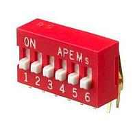 APEM NDA06TV DIP Switches DIP SWITCH DA RIGHT ANGLE