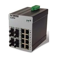 Advantech 112FX4-ST Unmanaged Ethernet Switches 12PRT(8-10/100,TX,4-100,FX,DR,(MM,ST,2KM