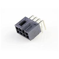 Molex 105314-1708 Headers & Wire Housings NANOFIT HDR RA DLR 8CKT 15AU BLK