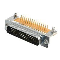 NorComp 781-M44-113R141 High Density D-Sub Connectors IP67 Male 0.350" Footprint High Density D-Sub 44 Position Right Angle Dip Solder