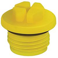 Essentra Components 498685 Threaded O-Ring 1-1/4" x 11 O-Ring Threaded Plug:HDPE Yellow