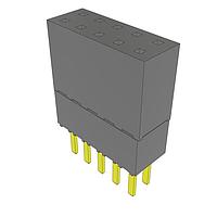Samtec ESW-105-23-G-D Stackthrough .100" Elevated Socket Strip