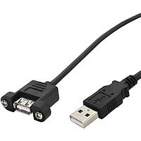 Stewart Connector SC-2APK001F USB 2.0 USB 2.0 Type-A Male to Panel Mount Type-A Female 1ft