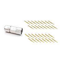 Amphenol SINE Systems MA7CAE1600-S3-KIT Standard Circular Connector 16 position straight plug, connector kit, threaded, E type, clockwise insert, 11-15mm cord grip, male contacts included