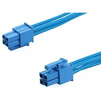 Molex 226196-2042 Discrete Wire Mini-Fit Versa Color-to-Mini-Fit Versa Color ASSY 4.2P DR 150mm Lgth 4 Ckt Blue