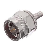 Amphenol RF AD-NPQMAJ-1 RF Adapters - Between Series N-Type Plug to QMA Jack Adapter 50 Ohm Straight